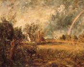 Cottage, Rainbow, Mill - 约翰·康斯特布尔